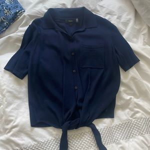Theory Cashmere Top with Tie
